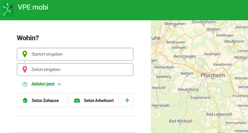 Beispiel Auskunftsuche mit Kartenausschnitt